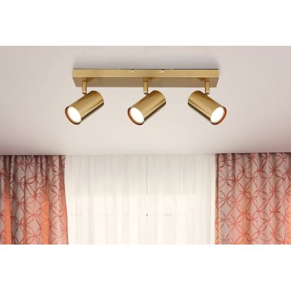 Globo - Spot 3xGU10/35W/230V goud