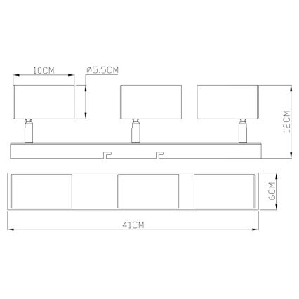 Globo - Spot  3xGU10/35W/230V wit