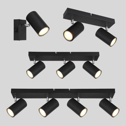 Globo - Inbouwspot 4xGU10/35W/230V zwart