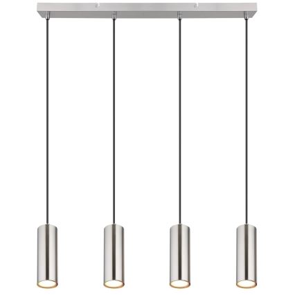 Globo - Hanglamp aan een koord 4xGU10/35W/230V mat chroom
