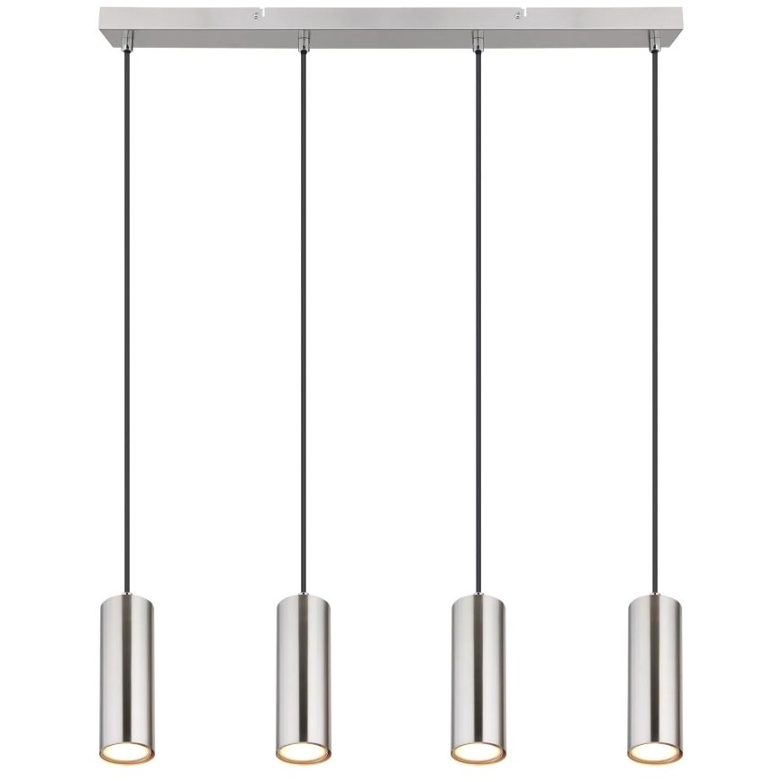 Globo - Hanglamp aan een koord 4xGU10/35W/230V mat chroom