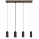 Globo - Hanglamp aan een koord 4xGU10/35W/230V zwart/bruin