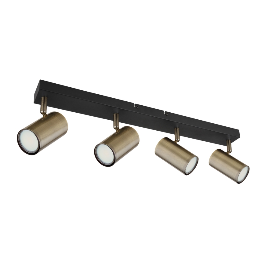 Globo - Inbouwspot 4xGU10/35W/230V zwart/messing