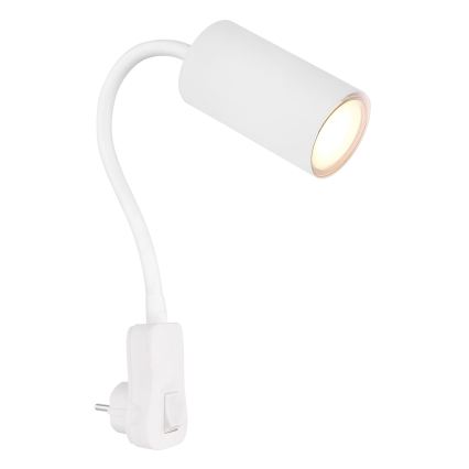 Globo - Wandspot met stekker 1xGU10/35W/230V wit
