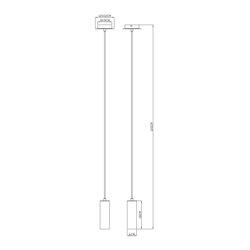 Globo - Hanglamp aan kabel 1xGU10/35W/230V zwart