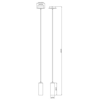 Globo - Hanglamp aan een koord 1xGU10/35W/230V grijs/bruin