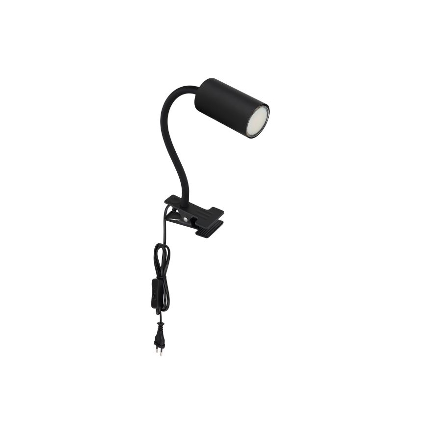 Globo - Flexible lamp with a clip 1xGU10/25W/230V zwart