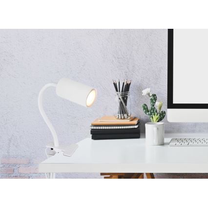 Globo - Flexibele lamp met clip 1xGU10/25W/230V wit