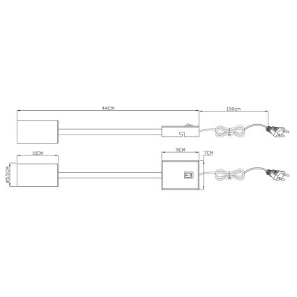 Globo - Flexibele wandlamp 1xGU10/25W/230V zwart/mat chroom