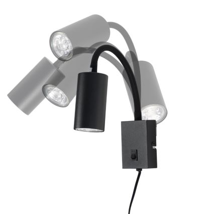 Globo - Flexibele wandlamp 1xGU10/25W/230V zwart