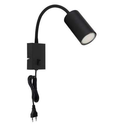 Globo - Flexibele wandlamp 1xGU10/25W/230V zwart
