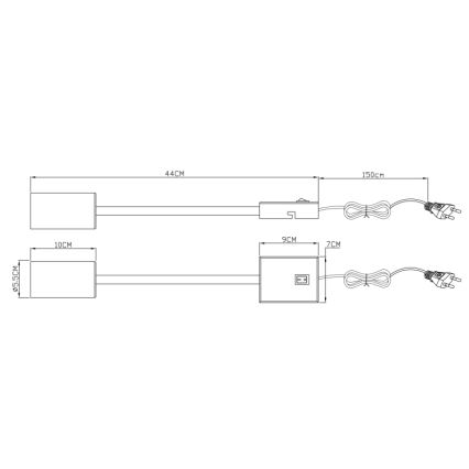 Globo - Flexibele wandlamp 1xGU10/25W/230V zwart