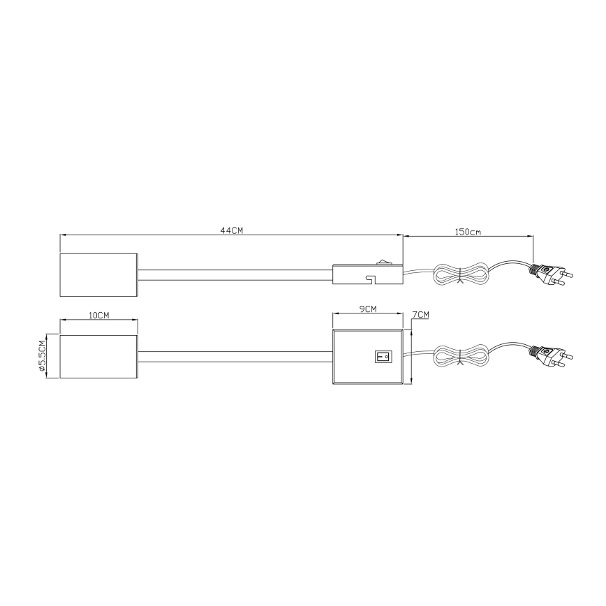 Globo - Flexibele wandlamp 1xGU10/25W/230V zwart