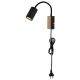 Globo - Flexibele wandlamp 1xGU10/35W/230V zwart/bruin