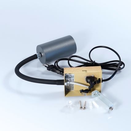 Globo - Flexibele wandlamp 1xGU10/25W/230V grijs/bruin