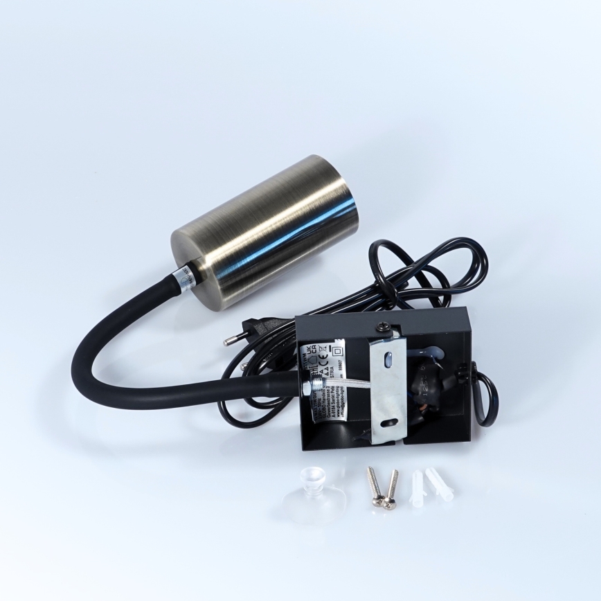 Globo - Flexibele wandlamp 1xGU10/25W/230V zwart/messing