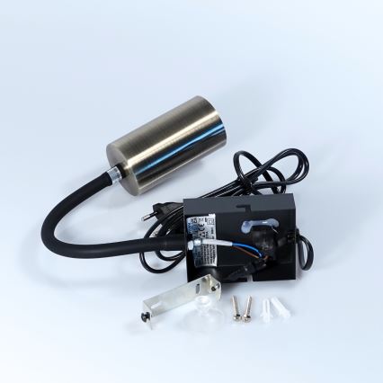 Globo - Flexibele wandlamp 1xGU10/25W/230V zwart/messing