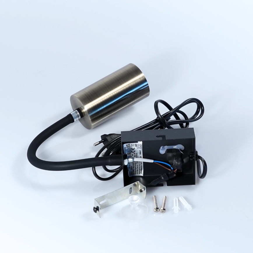 Globo - Flexibele wandlamp 1xGU10/25W/230V zwart/messing