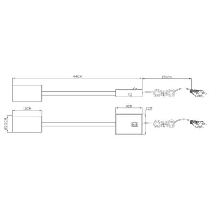 Globo - Flexibilní nástěnná lampa 1xGU10/25W/230V zwart/messing