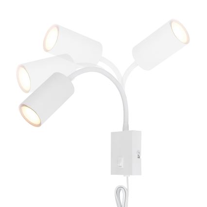 Globo - Flexibele wandlamp 1xGU10/25W/230V wit