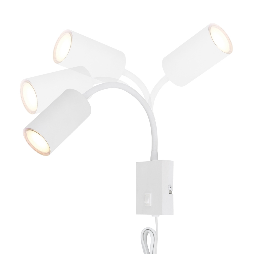 Globo - Flexibele wandlamp 1xGU10/25W/230V wit