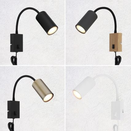 Globo - Flexibele wandlamp 1xGU10/25W/230V wit