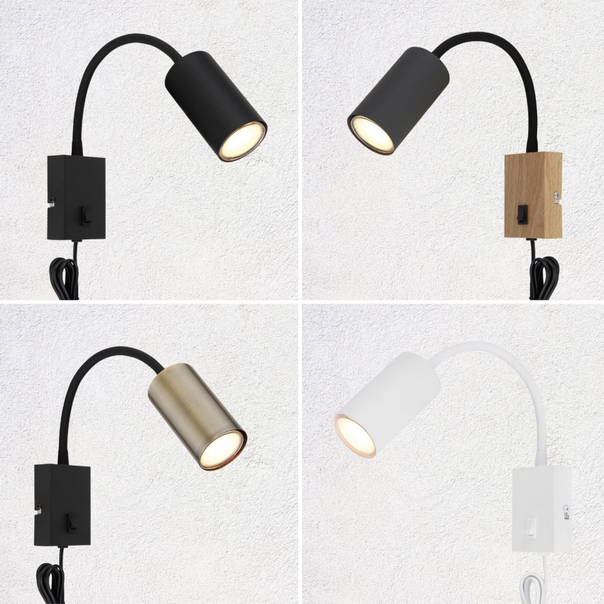 Globo - Flexibele wandlamp 1xGU10/25W/230V wit