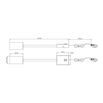 Globo - Flexibilní nástěnná lampa 1xGU10/25W/230V wit