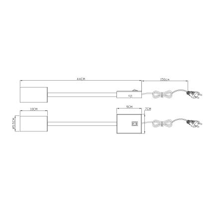 Globo - Flexibilní nástěnná lampa 1xGU10/25W/230V wit