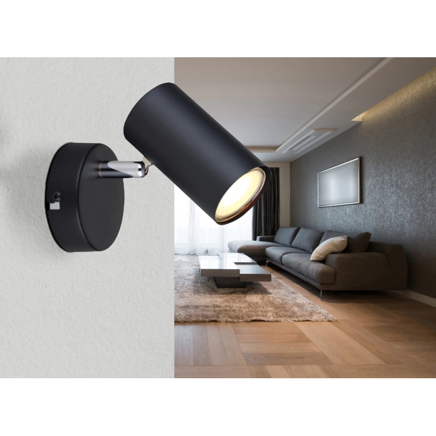Globo - Wandspot 1xGU10/25W/230V zwart