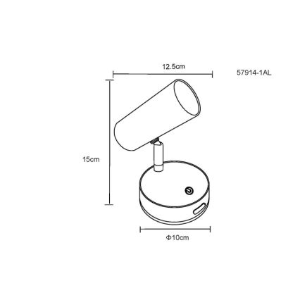 Globo - Dimbare LED wandspot LED/0,4W/3,7V 1800 mAh
