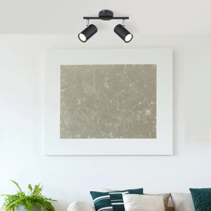 Globo - Spot 2xGU10/25W/230V zwart