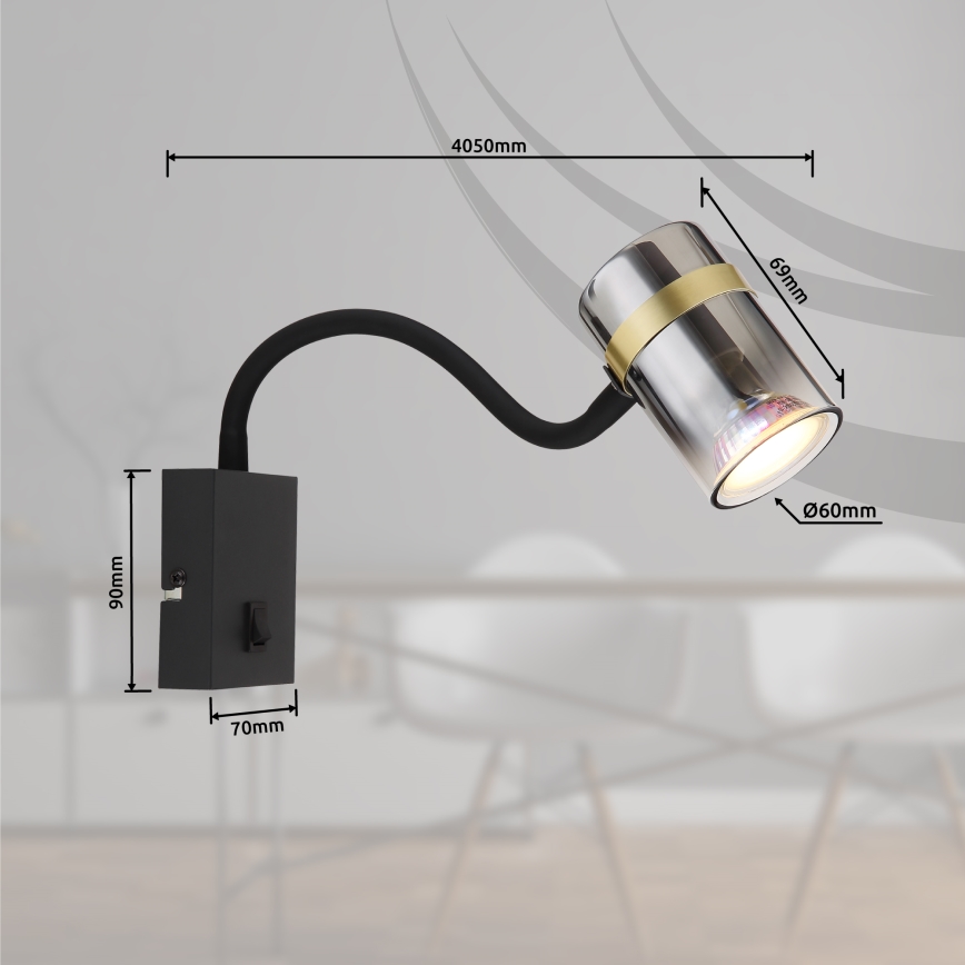 Globo - Flexibele bureaulamp 1xGU10/8W/230V