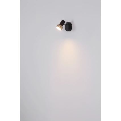 Globo - Wandspot 1xGU10/25W/230V zwart/goud
