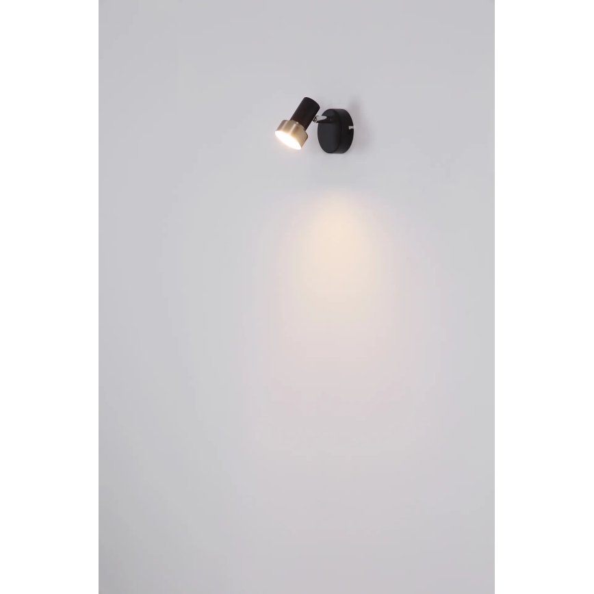 Globo - Wandspot 1xGU10/25W/230V zwart/goud