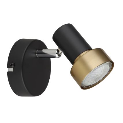 Globo - Wandspot 1xGU10/25W/230V zwart/goud