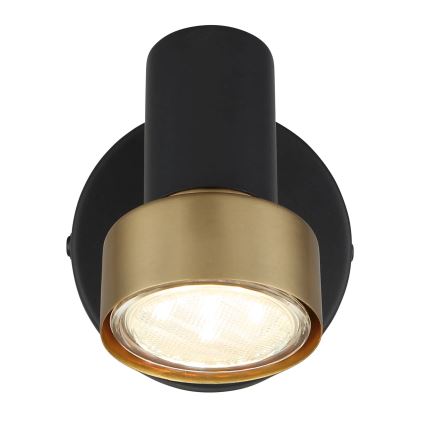 Globo - Wandspot 1xGU10/25W/230V zwart/goud