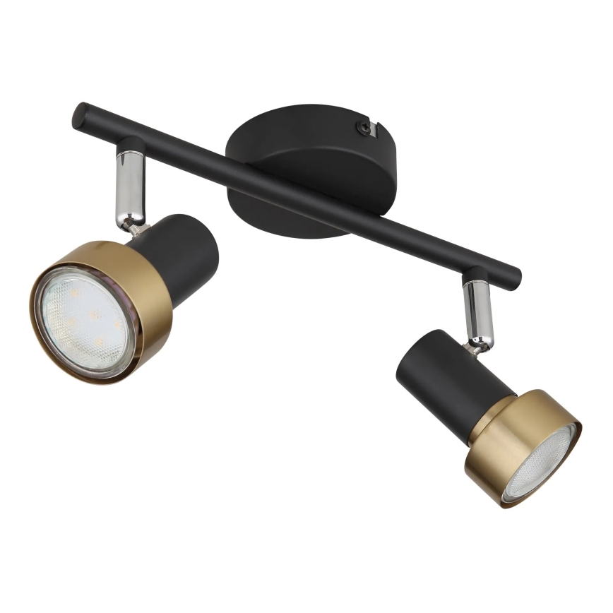 Globo - Spot  2xGU10/25W/230V zwart/goud