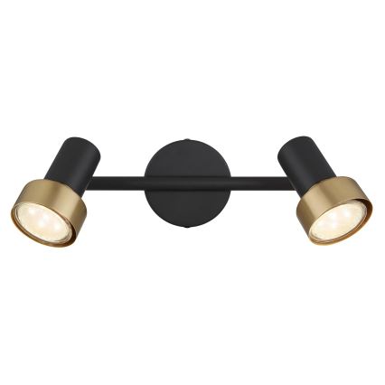 Globo - Spot  2xGU10/25W/230V zwart/goud