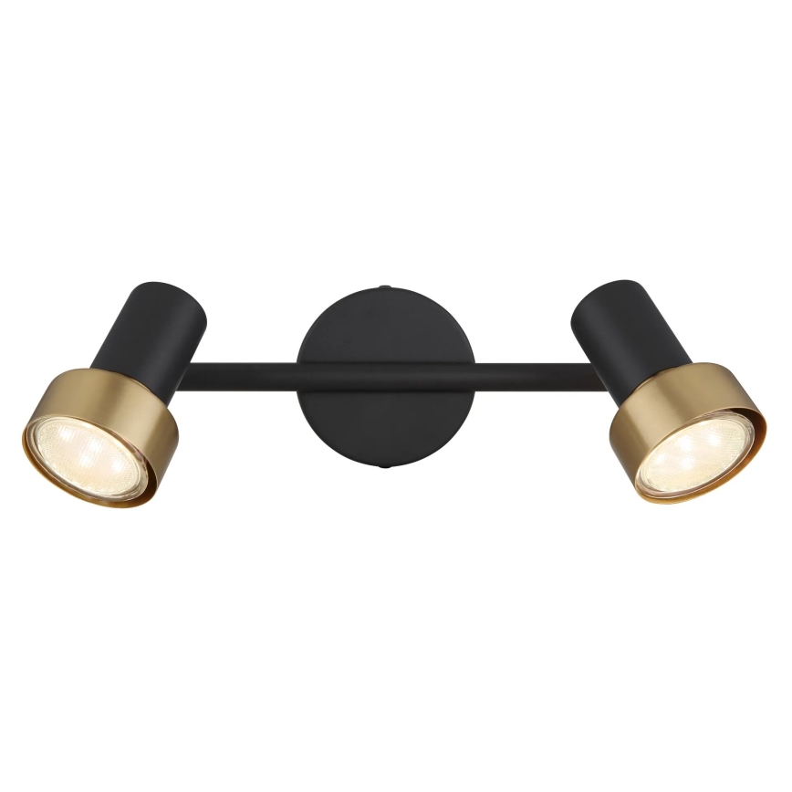 Globo - Spot  2xGU10/25W/230V zwart/goud
