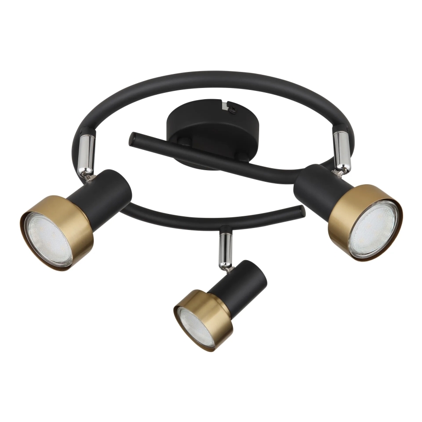 Globo - Spot  3xGU10/25W/230V zwart/goud