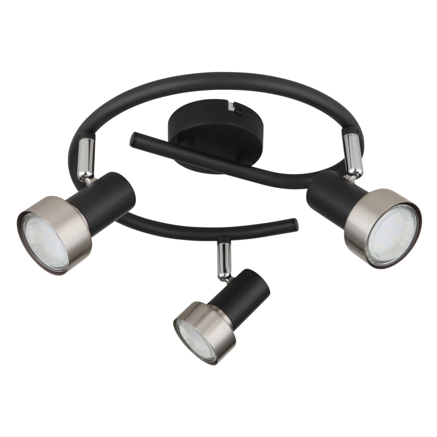 Globo - Spot  3xGU10/25W/230V zwart/zilver
