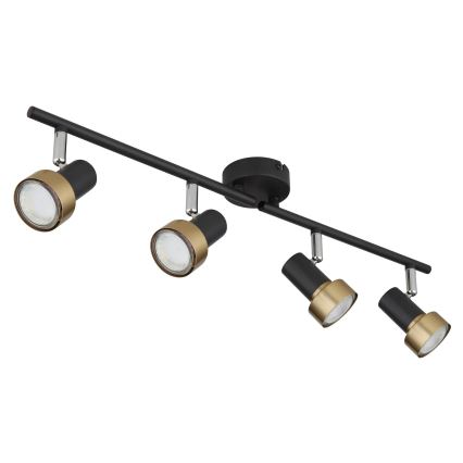Globo - Spot  4xGU10/25W/230V zwart/goud