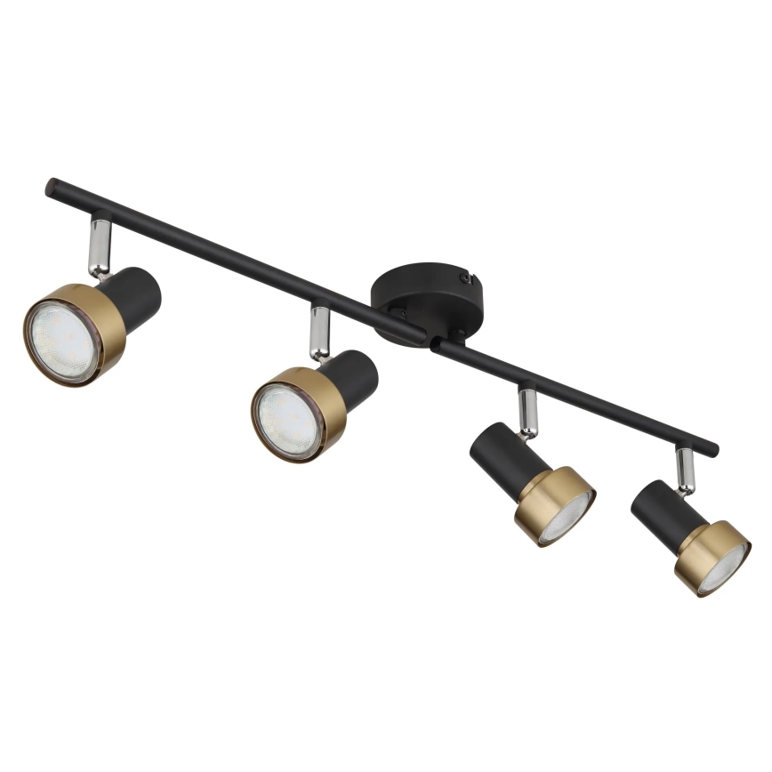 Globo - Spot  4xGU10/25W/230V zwart/goud