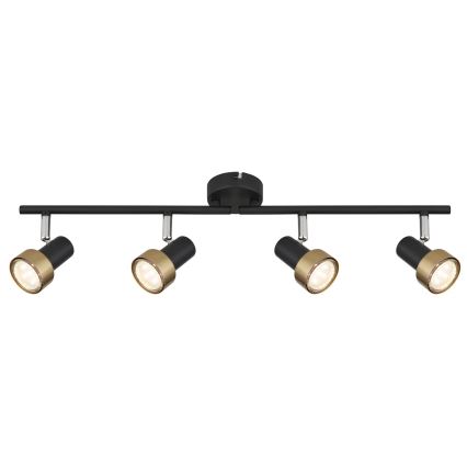 Globo - Spot  4xGU10/25W/230V zwart/goud