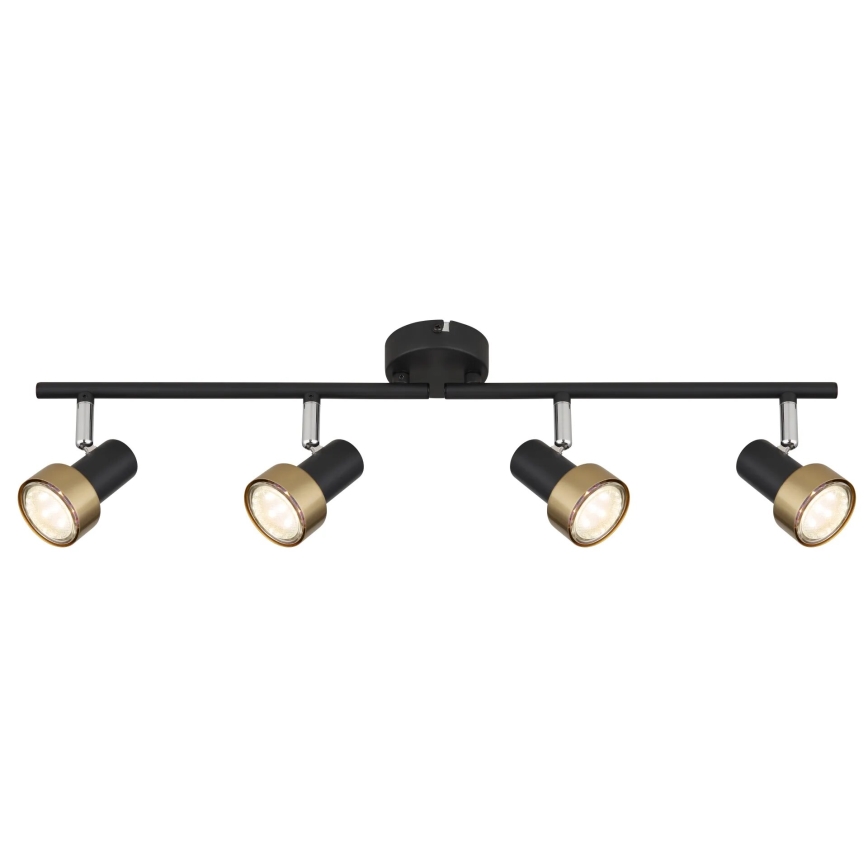 Globo - Spot  4xGU10/25W/230V zwart/goud