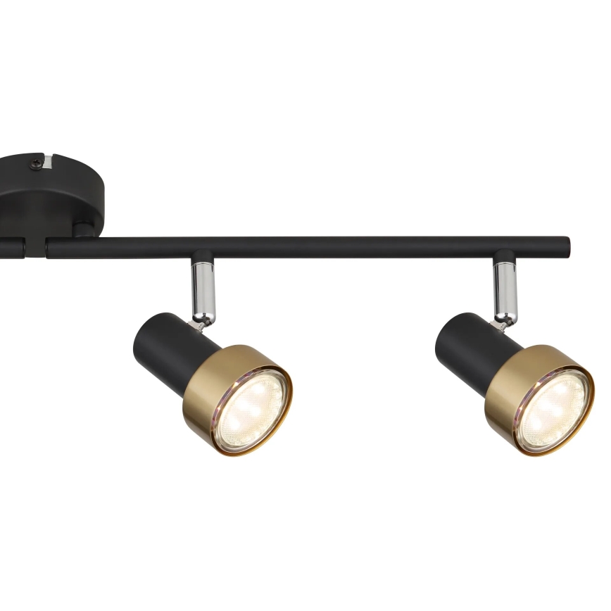 Globo - Spot  4xGU10/25W/230V zwart/goud