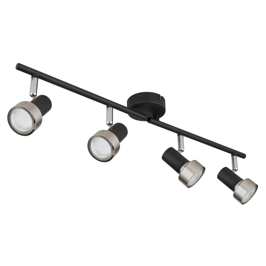 Globo - Spot  4xGU10/25W/230V zwart/zilver