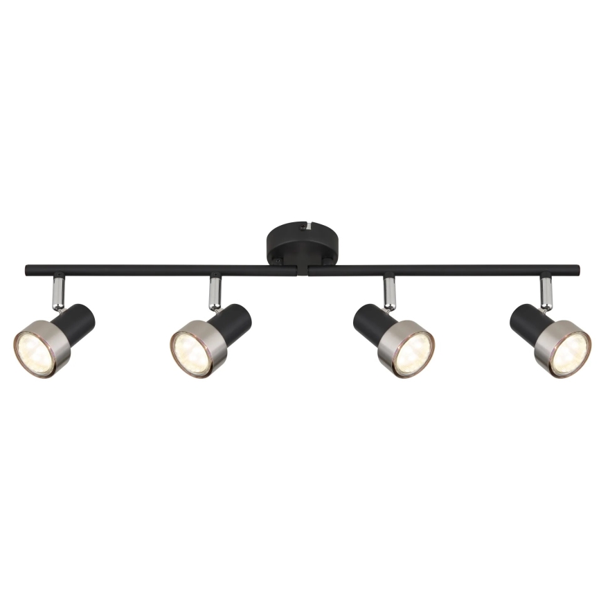 Globo - Spot  4xGU10/25W/230V zwart/zilver