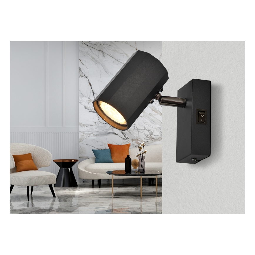 Globo - Wandspot 1xGU10/25W/230V zwart